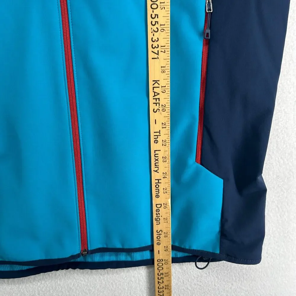 PATAGONIA Jacket Mens L Adze Hybrid Polartec Softshell Windbreaker Full Zip Blue